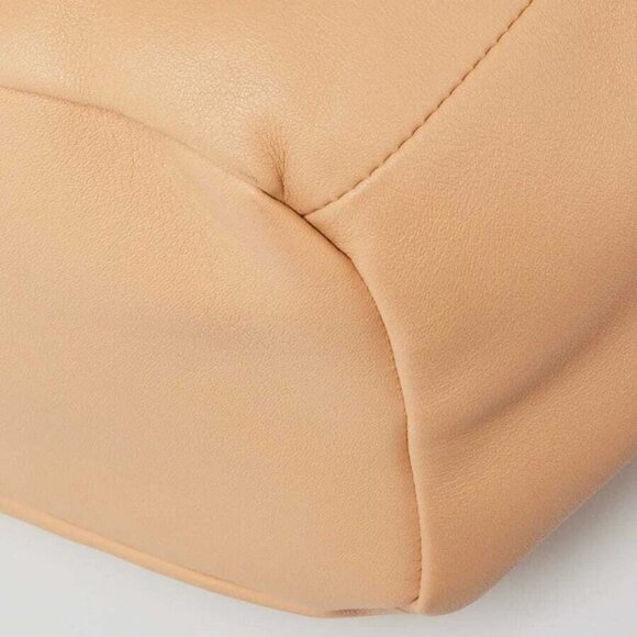 Bottega Veneta Beige Smooth Nappa Leather Beak Flap Bag - Picture 9 of 12